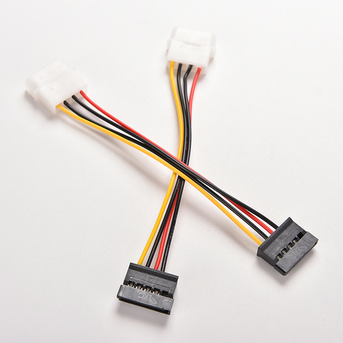 2 pièces 4 broches IDE Molex à 15 broches série ATA SATA HDD câble adaptateur d'alimentation pour disque dur ► Photo 1/5