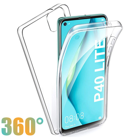 Coque intégrale en Silicone pour Huawei, étui transparent, PC + TPU, pour modèles P Smart S Z Plus 360 P40 Lite E P30 Pro P20 Mate10 Mate20 Mate30 Lite, 2022 ► Photo 1/6