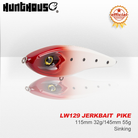 Hunthouse-leurre coulant à enfoncement lent, accessoire artificiel idéal pour la pêche au brochet, Jerkbait ► Photo 1/6