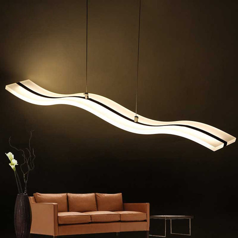 Lampe suspendue en acrylique avec télécommande, design moderne, intensité réglable, Luminaire d'intérieur, Luminaire d'intérieur, idéal pour une salle à manger, un Restaurant, 38W ► Photo 1/1