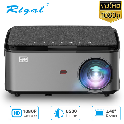 Rigal RD828 1080P Full HD projecteur WIFI Multiscreen Projetor natif 1920x1080P SmartPhone Beamer 3D Home cinéma vidéo ► Photo 1/6