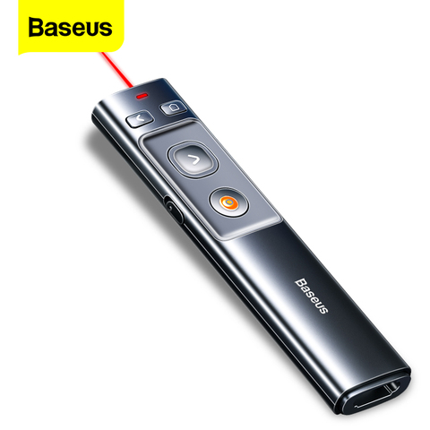 Baseus stylo présentateur sans fil 2.4Ghz adaptateur de USB C pointeur de télécommande portable stylo rouge PPT Point de puissance pointeur de présentation ► Photo 1/6