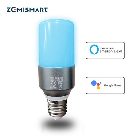 Ampoule Wifi RGBW LED bougie fonctionne avec Alexa Echo Google aide à la maison IFTTT voix E27 minuterie lampe de contrôle ► Photo 1/5