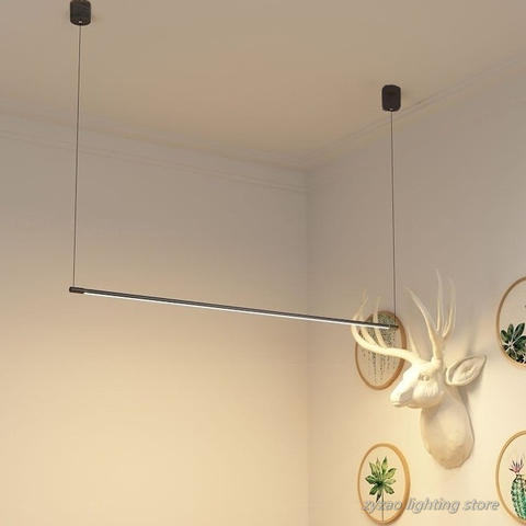 Lampe suspendue en forme de bande, design moderne, luminaire décoratif d'intérieur, idéal pour une salle à manger, un bureau ou un Restaurant, LED ► Photo 1/4