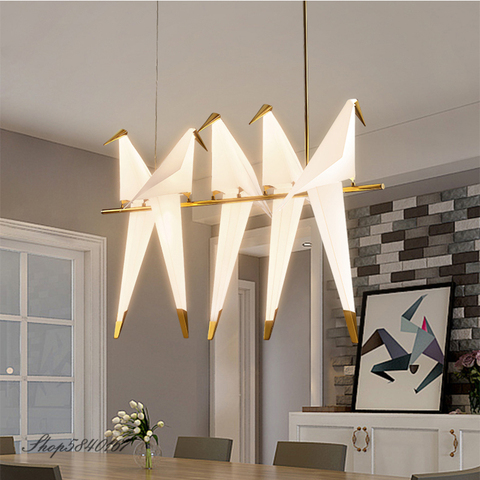 Lampe Led suspendue en forme d'oiseau en acrylique, design nordique, luminaire décoratif d'intérieur, luminaire décoratif d'intérieur, idéal pour une chambre à coucher ou un salon ► Photo 1/1