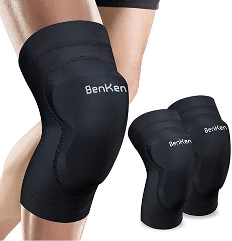 BenKen – genouillères de protection respirantes, en mousse Lycra souple de haute qualité pour le patinage à roulettes ► Photo 1/6