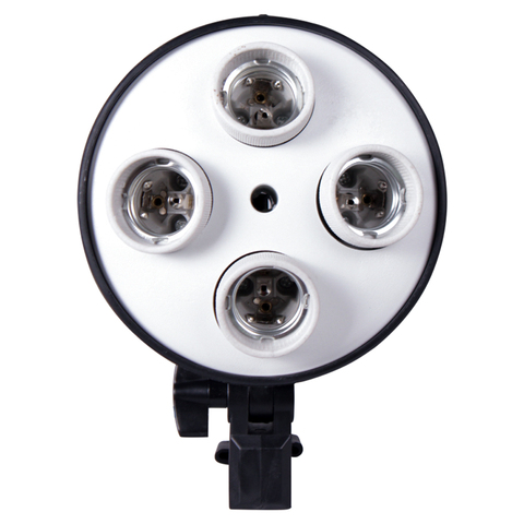 E27 Base de quatre supports de lampe, ampoule 4 en 1 pour boîte à lumière, pour Studio de photographie ► Photo 1/4