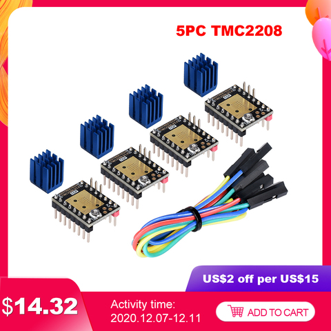 BIGTREETECH TMC2208 V3.0 moteur de pilote pas à pas, pièces d'imprimante 3D, UART, TMC2130, TMC2209 pour SKR V1.4 MKS Sgen rampes 1.4 SKR MINI E3 ► Photo 1/6