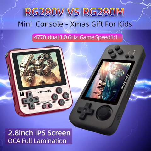 ANBERNIC – Mini Console de jeux rétro RG280M RG280V, écran IPS, lecteur de poche Portable, cadeau de noël pour enfants ► Photo 1/6