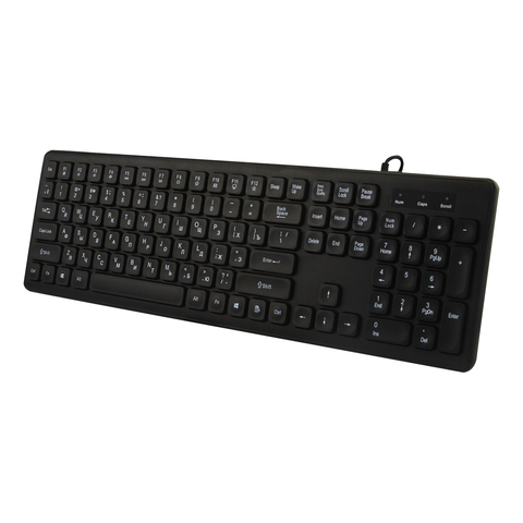 Clavier russe filaire et silencieux, 108 touches, ergonomique, USB, pour ordinateur de bureau, pc portable et Mac ► Photo 1/1