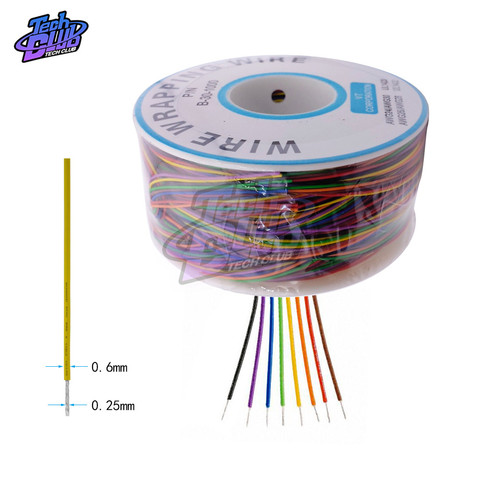 Ligne d'isolation en PVC coloré, 0.25mm B-30-1000 UL1423, 30 AWG, câble d'aviation, P/N, PCB, circuit imprimé, fil de cuivre étamé ► Photo 1/6