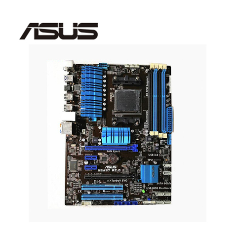 Carte mère 32 go DDR3 originale pour ASUS M5A97 R2.0, composant pc, compatible avec AMD 970 FX, Socket AM3 +, SATA III, pièce d'occasion ► Photo 1/1