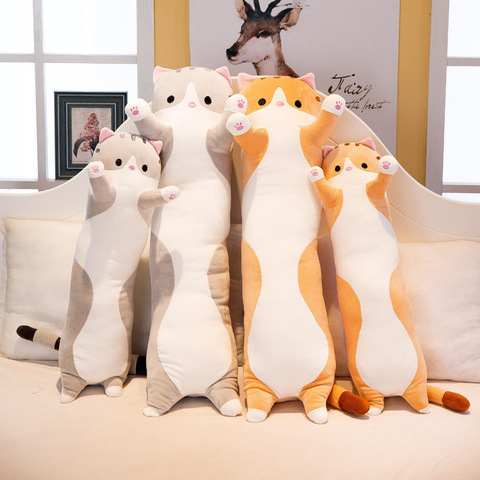 140cm jouets en peluche Animal chat mignon créatif longs doux jouets bureau pause sieste dormir oreiller coussin peluche cadeau poupée pour les enfants ► Photo 1/6