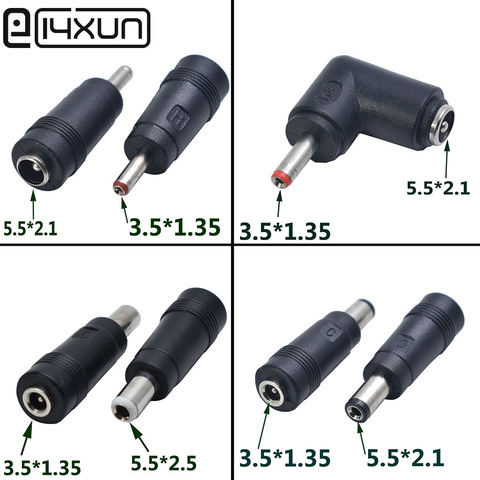 Adaptateur d'alimentation mâle/femelle pour ordinateur portable 5.5x2.1/2.5mm, 3.5x1.35mm, connecteur d'alimentation cc mâle/femelle, 5.5x2.1/2.5 à 3.5x1.35mm, 1 pièce ► Photo 1/6