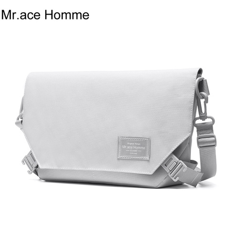 Mr.ace Homme marque unique épaule sac de messager femmes mignon et décontracté blanc sac à bandoulière sacs imperméables ► Photo 1/6