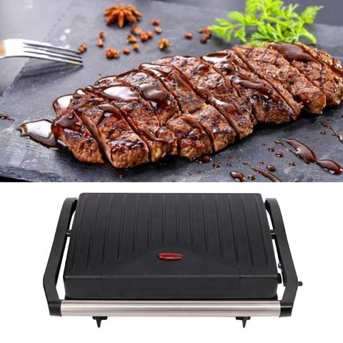 Prise ue Steak fabricant antiadhésif électrique Grill sans fumée maison petit déjeuner faisant la Machine ménage cuisine appareils de cuisson ► Photo 1/6