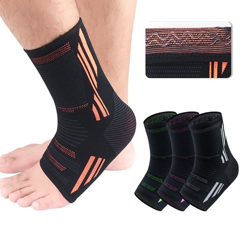 1 pièces cheville orthèse Compression soutien manchon élastique respirant pour la récupération des blessures douleur articulaire pied sport chaussettes ► Photo 1/6