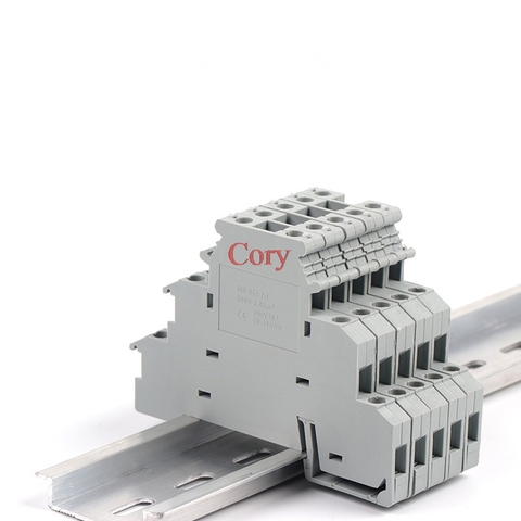 Connecteur Triple fil raccord de vis | 10 pièces, Din Rail capteur/actionneur bornier trois couches 3 niveau, raccord de vis DIKD1.5 ► Photo 1/5