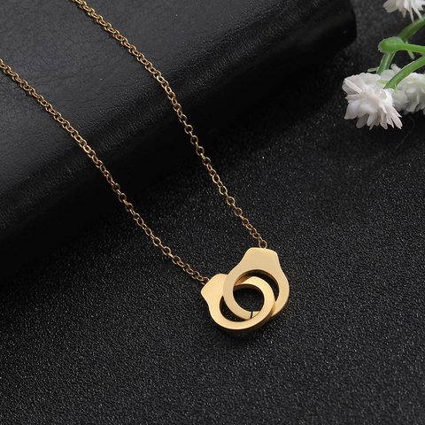 Skyrim – collier menottes en acier inoxydable pour femmes, bijoux ras du cou, couleur or, cadeau féminin ► Photo 1/6