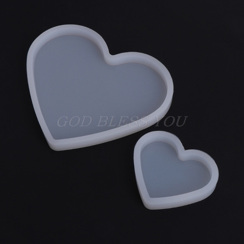 Moule en Silicone forme de coeur résine époxy bijoux à bricoler soi-même faisant des décorations de gâteau artisanat livraison directe ► Photo 1/6