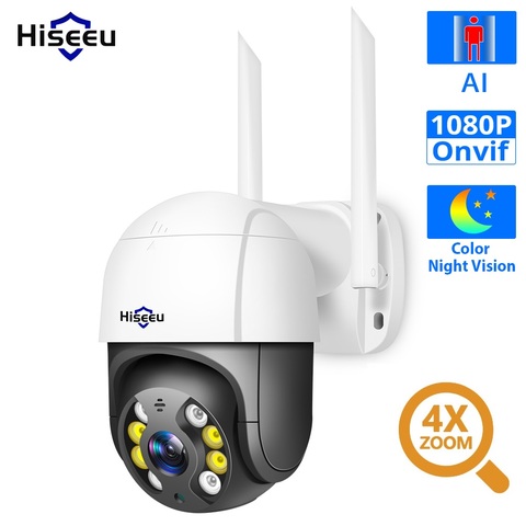 2MP PIZ IP WIFI caméra vitesse dôme sans fil 1080P ONVIF extérieur 4X numérique Zoom Audio réseau CCTV Surveillance AI caméra Hiseeu ► Photo 1/6