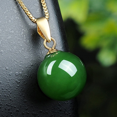Collier ras du cou en cristal de jade vert pour femmes, pendentif en pierres précieuses émeraude, couleur or, bijoux, cadeaux de fête ► Photo 1/6