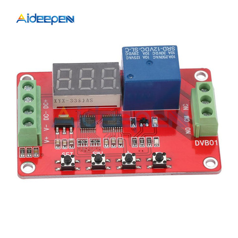 Comparateur de tension numérique DC5V 12V 24V DVB01, microcontrôleur de tension, contrôleur de Charge/décharge, retard 0-99.9 ► Photo 1/5