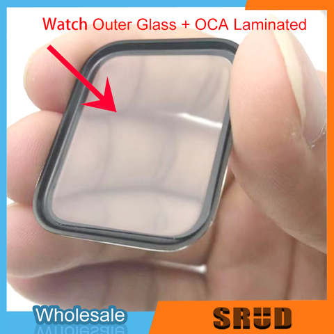 Pour Apple Watch série 1 2 3 4 5 38mm 40mm 42mm 44mm OCA verre extérieur feuilleté pièces de réparation ► Photo 1/4
