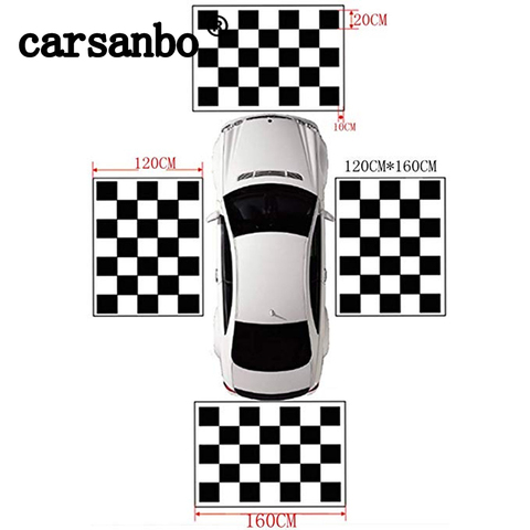Carsanbo – tissu d'étalonnage pour caméra de voiture, 4 pièces, pour système de vision des oiseaux Surround 360 degrés ► Photo 1/6