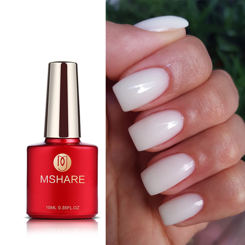 MSHARE – Gel de construction d'ongles, blanc laiteux, Extension d'ongles, construction rapide, rose clair, pointes d'ongles Led UV Gel à tremper ► Photo 1/6