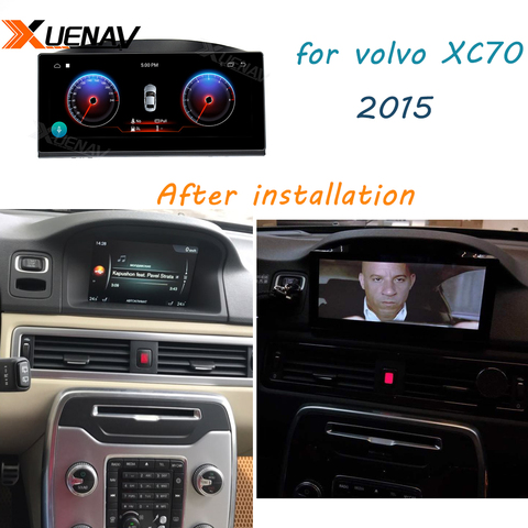 Autoradio Carplay, 4 go/64 go, Navigation GPS, lecteur multimédia, DVD, unité centrale pour voiture Volvo XC70 2015 ► Photo 1/6