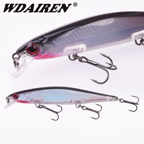 1 pièces coulant vairon leurre de pêche 11cm 13.5g Laser Wobbler artificiel dur appât basse carpe leurres manivelle Pesca matériel de pêche ► Photo 1/6