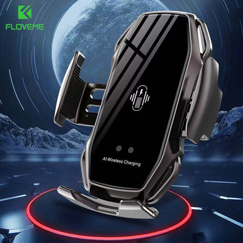 FLOVEME capteur automatique voiture support de téléphone chargeur sans fil pour iPhone 12 support de voiture support de support Mobile pour Samsung S8 S9 chargeur ► Photo 1/6