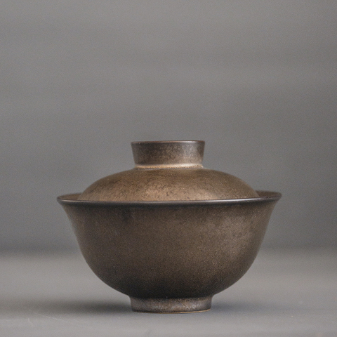 LUWU – service à thé en céramique gaiwan, en bronze, service à boissons chinois, 150ml ► Photo 1/5