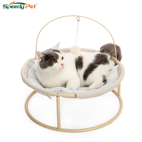 Lit en peluche pour chat, lit-balançoire détachable pour animal de compagnie, avec boule pendante, petit canapé, vente en gros ► Photo 1/6