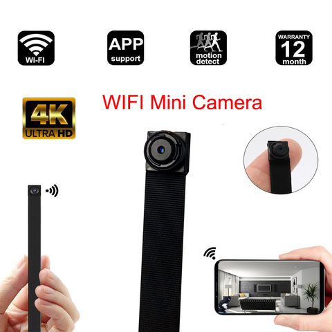 Mini caméra de surveillance IP WiFi 4K, Full HD, dispositif de sécurité vidéo avec détection de mouvement et protocole P2P, DIY ► Photo 1/6