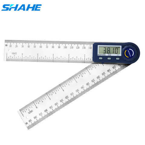 Shahe-règle d'angle numérique en acier inoxydable, rapporteur électronique, inclinomètre, jauge d'angle numérique de 200mm ► Photo 1/6