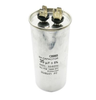 Condensateur de démarrage de moteur AC, compresseur de climatisation CBB65 450vac 20uF 25uF 30uF 35uF 40uF 45uF 50uF 60uF 70uF ► Photo 1/1