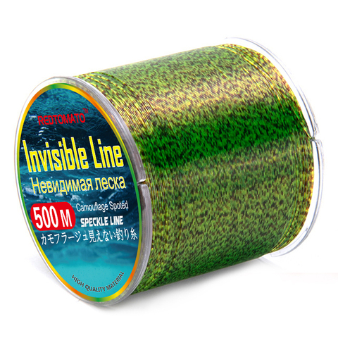 Ligne de pêche Invisible de 500m, revêtement en fluorocarbone, Monofilament bionique 3D, fil en Nylon pour pêcher la carpe à la mouche ► Photo 1/6