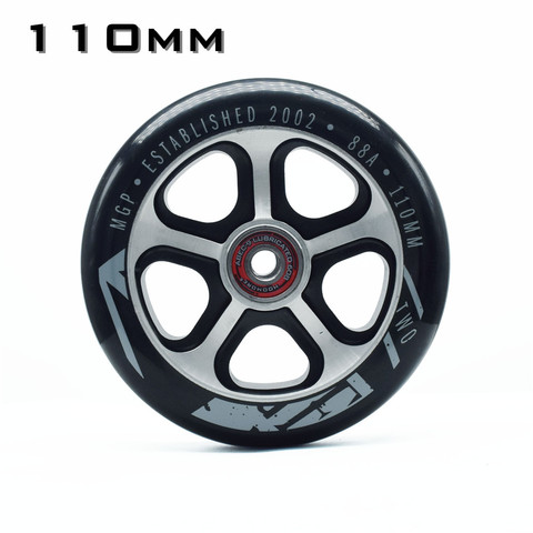 Roues de trottinette en fer et dureté 88A, roues de 110mm, 100mm, 110mm, en alliage, en fer, pneu agressif ABEC-9 ► Photo 1/6