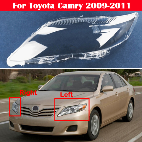 Version européenne et américaine Transparent phare verre coquille abat-jour phare lentille couverture pour Toyota Camry 2009 2010 2011 ► Photo 1/6