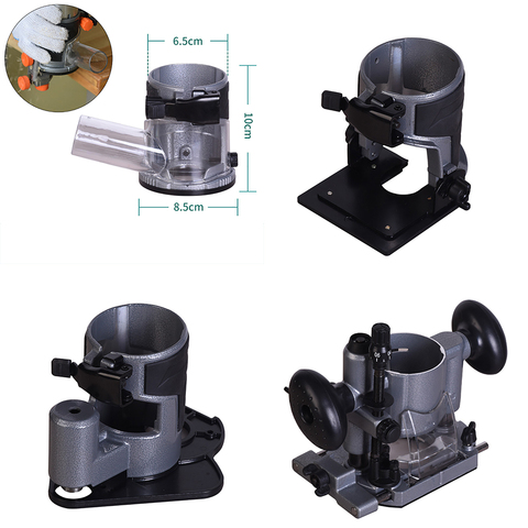 Routeur électrique tondeuse Base amovible fraisage de bois à main rainurage Machine de gravure métal Base fixe outils de travail du bois ► Photo 1/1