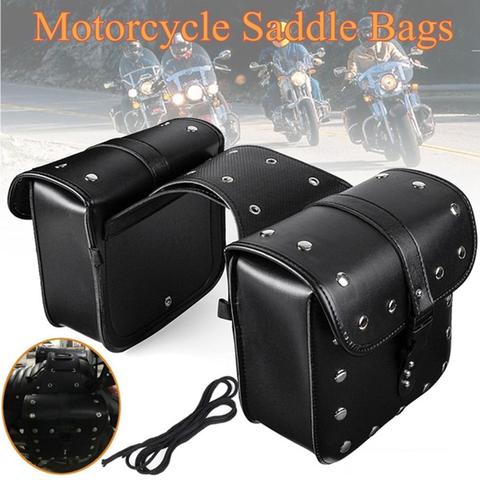 Sac de selle de moto étanche universel, 2 pièces, sacoche de rangement latérale ► Photo 1/6