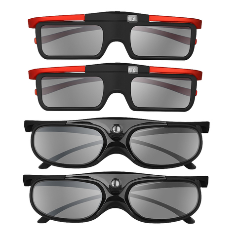 BOBLOV 4 pièces/ensemble 3D 96Hz/144Hz obturateur 3D lunettes pour projecteur DLP Rechargeable Home cinéma costume pour BenQ Dell Acer Optama Sony ► Photo 1/6