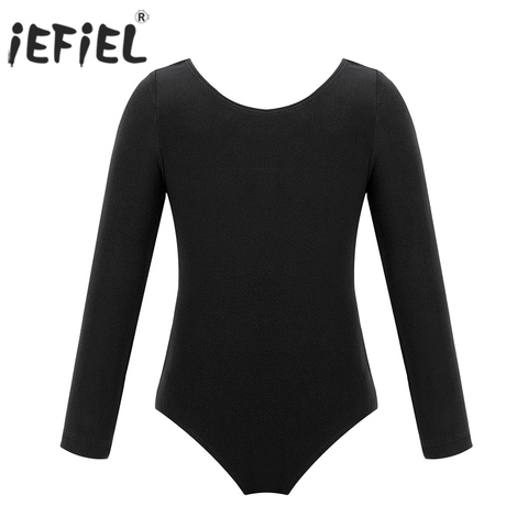 IEFiEL enfants Ballet Tutu robe à manches longues Spandex gymnastique justaucorps filles enfants Ballet danse robe Dancewear ► Photo 1/6