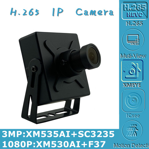 Mini caméra IP en métal, 3/2mp, H.265, 2304x1296, XM535AI + SC3235, 1080P, lentille XM530 + F37 M12, Onvif, CMS, XMEYE, P2P, RTSP, toutes les couleurs ► Photo 1/6