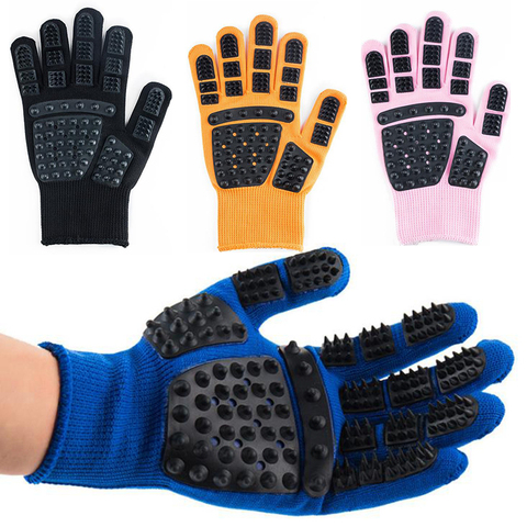 Gants pour éliminer les poils de chat, 1 pièce, gants de toilettage pour animaux de compagnie, Massage efficace pour chiens, peignes, brosse de nettoyage, gants pour chiens et chats ► Photo 1/6