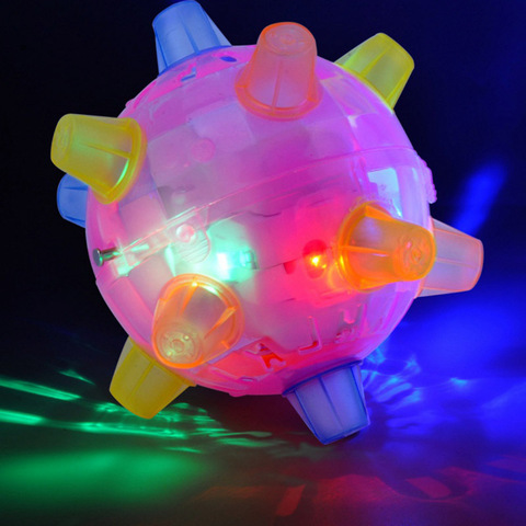 Jouet pour chien de compagnie balle de LED Activation sautante allumer la musique clignotant rebondissant balle vibrante chien boule de danse électrique jouets pour animaux de compagnie ► Photo 1/6