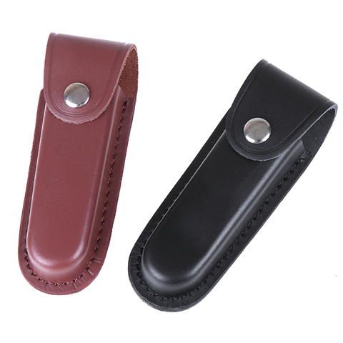 Étui en cuir étui sac poche chasse Camp extérieur porter Multi vitesse lampe de poche ceinture boucle étui support pli couteau outil ► Photo 1/6