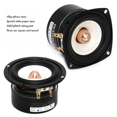 15W Mini 3 pouces HiFi gamme complète haut-parleur 4 ohms 8Ohm Anti-magnétique maison stéréo haut-parleur 87dB haut-parleur haute sensibilité ► Photo 1/3